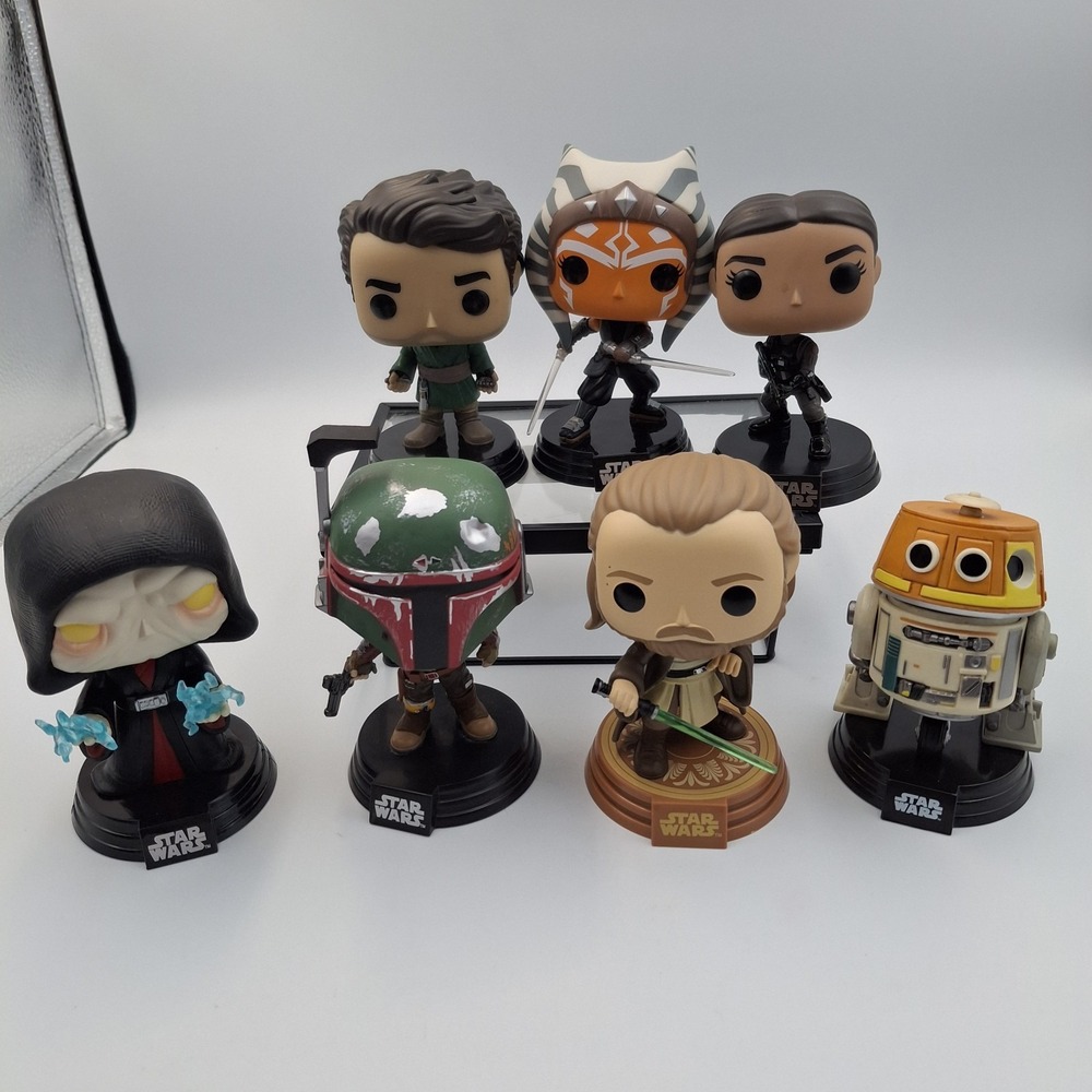 Star Wars Funko Pop OOB Lot of 7 - Qui-Gon (Duel‎ of the Fates), Anakin, Ahsoka